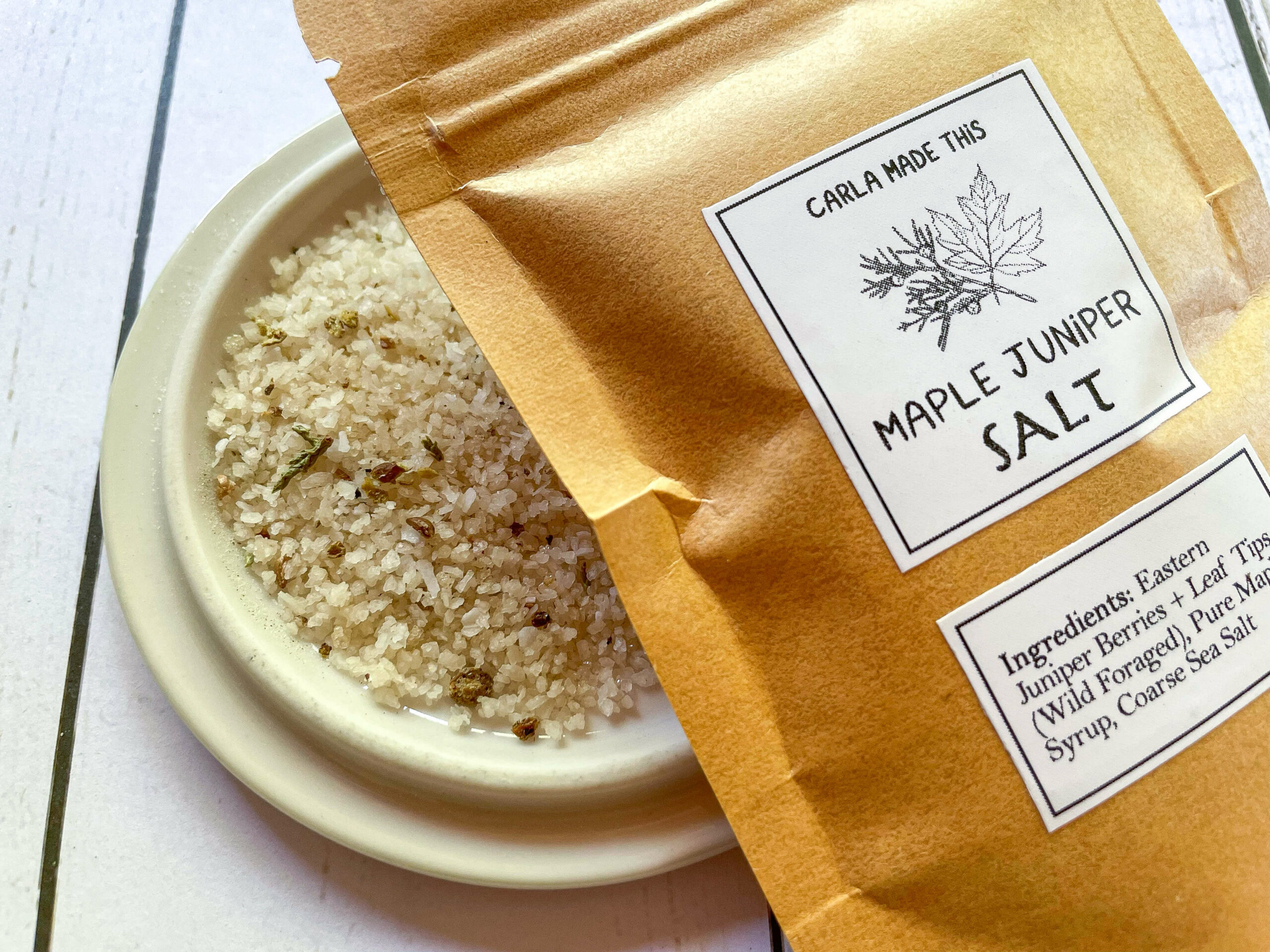 Maple Salt Maple Juniper Infused Salt – Carla Made This